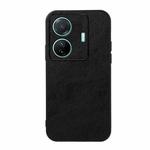 For vivo S15e Accurate Hole Two-color Litchi Texture PU Phone Case(Black)