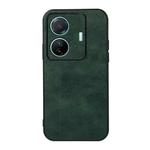 For vivo S15e Accurate Hole Two-color Litchi Texture PU Phone Case(Green)
