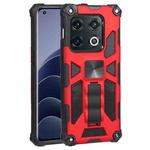 For OnePlus 10 Pro Shockproof TPU + PC Magnetic Protective Phone Case with Holder(Red)