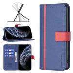 For iPhone 11 Pro BF13 Color Matching Cross Texture Leather Phone Case (Blue)