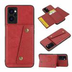 For OPPO Realme 9i Double Buckle PU + TPU Shockproof Magnetic Phone Case(Red)