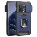 For OnePlus 10 Pro Sliding Camera Cover Design PC + TPU Shockproof Phone Case(Blue)