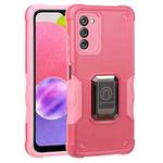 For Samsung Galaxy A03s 165.8mm Ring Holder Non-slip Armor Phone Case(Pink)