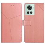 For OnePlus 10R/ACE Y Stitching Horizontal Flip Leather Phone Case(Rose Gold)