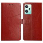 For OnePlus Nord CE 2 Lite/Realme 9 Pro 5G/Realme V25 Y Stitching Horizontal Flip Leather Phone Case(Brown)