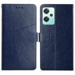 For OnePlus Nord CE 2 Lite/Realme 9 Pro 5G/Realme V25 Y Stitching Horizontal Flip Leather Phone Case(Blue)