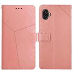 For Samsung Galaxy Xcover6 Pro Y Stitching Horizontal Flip Leather Phone Case(Rose Gold)