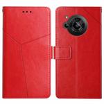 For Sharp Aquos R7 Y Stitching Horizontal Flip Leather Phone Case(Red)