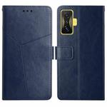 For Xiaomi Poco F4 GT Y Stitching Horizontal Flip Leather Phone Case(Blue)