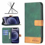 For iPhone 12 mini BF11 Color Matching Skin Feel Leather Phone Case (Green)