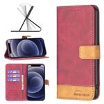 For iPhone 12 mini BF11 Color Matching Skin Feel Leather Phone Case (Red)