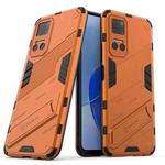 For Honor Play6T Punk Armor PC + TPU Phone Case with Holder(Orange)