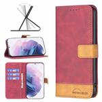 For Samsung Galaxy S21+ 5G BF11 Color Matching Skin Feel Leather Phone Case(Red)