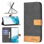 For Samsung Galaxy S22+ 5G BF11 Color Matching Skin Feel Leather Phone Case(Black)