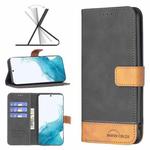 For Samsung Galaxy S22 5G BF11 Color Matching Skin Feel Leather Phone Case(Black)