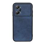 For OPPO K10 Pro 5G Accurate Hole Two-color Calf Texture PU Phone Case(Blue)