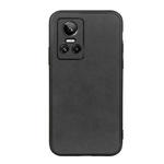 For OPPO Realme GT Neo 3 Accurate Hole Two-color Calf Texture PU Phone Case(Black)