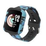 For Xiaomi Redmi Watch Camouflage Silicone Watch Band(Blue)