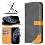 For iPhone 11 Pro Color Matching Double Sewing Thread Leather Case (Black)