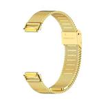 For Fitbit Luxe Mijobs Milan Buckle Stainless Steel Metal Watch Band(Gold)