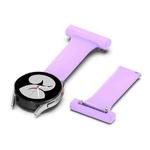 20mm Silicone Nurse Brooch Watch Band(Purple)