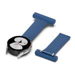 20mm Silicone Nurse Brooch Watch Band(Dark Blue)