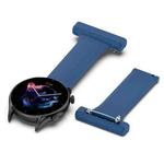 22mm Silicone Nurse Brooch Watch Band(Dark Blue)