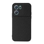 For OPPO K10 5G Accurate Hole Carbon Fiber Texture PU Phone Case(Black)