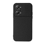 For OPPO K10 Pro 5G Accurate Hole Carbon Fiber Texture PU Phone Case(Black)