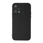 For OPPO Realme 9 Pro Accurate Hole Carbon Fiber Texture PU Phone Case(Black)