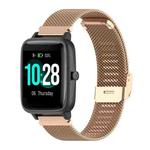 19mm Snap-fit Stainless Steel Mesh Watch Band(Rose Gold)