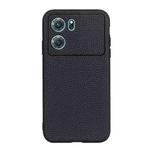 For OPPO K10 5G Accurate Hole Genuine Leather Phone Case(Black)