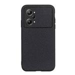 For OPPO K10 Pro 5G Accurate Hole Genuine Leather Phone Case(Black)