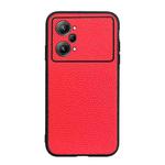 For OPPO K10 Pro 5G Accurate Hole Genuine Leather Phone Case(Red)