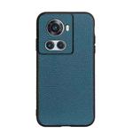 For OnePlus Ace Accurate Hole Genuine Leather Phone Case(Green)