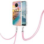 For Nokia G20 / G10 Electroplating IMD TPU Phone Case with Lanyard(Dream Butterfly)