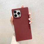 Square Skin Feel TPU Phone Case For iPhone 13 Pro(Wine Red)