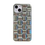 For iPhone 12 Pro Max Weave Texture Electroplated TPU Phone Case(Silver)