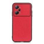 For OPPO K10 Pro 5G Accurate Hole Cross Texture Genuine Leather Phone Case(Red)