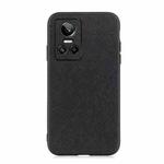 For OPPO Realme GT Neo 3 Accurate Hole Cross Texture Genuine Leather Phone Case(Black)