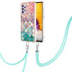 For Samsung Galaxy A23 Electroplating IMD TPU Phone Case with Lanyard(Colorful Scales)