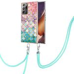 For Samsung Galaxy Note20 Ultra Electroplating IMD TPU Phone Case with Lanyard(Colorful Scales)