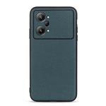 For OPPO K10 Pro 5G Accurate Hole Lambskin Texture Genuine Leather Phone Case(Green)