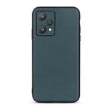 For OPPO Realme 9 Pro Accurate Hole Lambskin Texture Genuine Leather Phone Case(Green)
