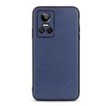 For OPPO Realme GT Neo 3 Accurate Hole Lambskin Texture Genuine Leather Phone Case(Blue)