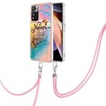 For Xiaomi Redmi Note 11 Pro China Electroplating IMD TPU Phone Case with Lanyard(Dream Butterfly)