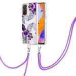 For Xiaomi Redmi Note 11 Pro 5G / 4G Global Electroplating IMD TPU Phone Case with Lanyard(Dream Butterfly)