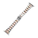 Small Waist Quick Release Watch Band For Apple Watch Series 8&7 41mm / SE 2&6&SE&5&4 40mm / 3&2&1 38mm(Silver Rose Gold)