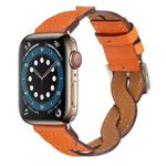 Weave Watch Band For Apple Watch Ultra 49mm / Series 8&7 45mm / SE 2&6&SE&5&4 44mm / 3&2&1 42mm(Orange)