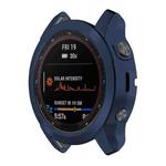 For Garmin Fenix 7S TPU Half-pack Hollowed Electroplating Watch Case(Midnight Blue)